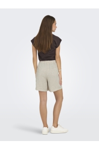 ONLY ONLSIESTA MW PULL-UP LIN BL SHORTS : moonbeam