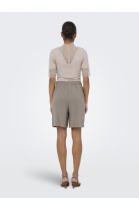 ONLY ONLSIESTA MW PULL-UP LIN BL SHORTS : walnut