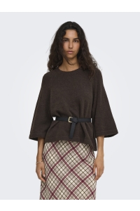 ONLY ONLSIMONI 3/4 PULLOVER KNT NOOS coffee bean/melange