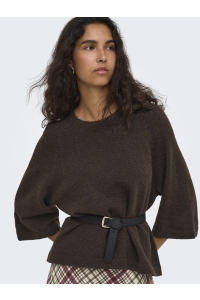 ONLY ONLSIMONI 3/4 PULLOVER KNT NOOS coffee bean/melange