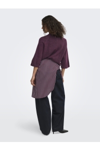 ONLY ONLSIMONI 3/4 PULLOVER KNT NOOS mauve wine/melange
