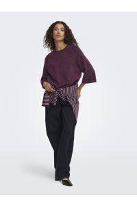 ONLY ONLSIMONI 3/4 PULLOVER KNT NOOS mauve wine/melange