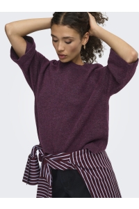 ONLY ONLSIMONI 3/4 PULLOVER KNT NOOS mauve wine/melange
