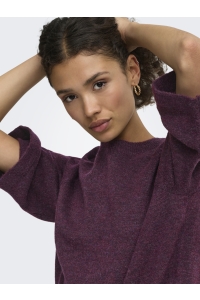 ONLY ONLSIMONI 3/4 PULLOVER KNT NOOS mauve wine/melange