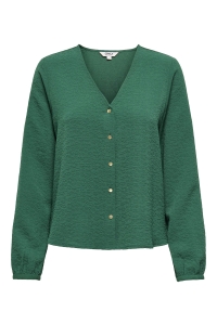 ONLY ONLSVENDA FR L/S BUTTON TOP WVN CS pineneedle