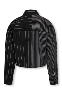 ONLY KOGGABY LS SHIRT WVN black/stripe mix with brigth whi