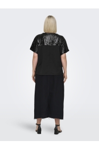 carmakoma CARRAVE S/S O-NECK TOP WVN black
