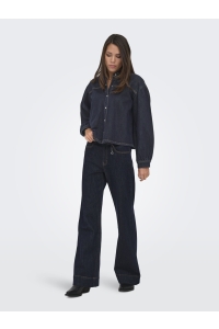ONLY ONLNORELA LS RINSE DNM SHIRT MAE dark blue denim