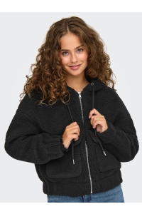 ONLY ONLTANJA TEDDY HOOD JACKET OTW NOOS black