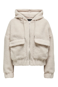 ONLY ONLTANJA TEDDY HOOD JACKET OTW NOOS pumice stone