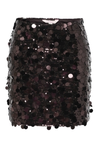 ONLY ONLJADEL SEQUINS SKIRT WVN coffee bean/w. coffee bean sequi