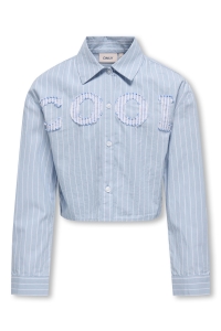 ONLY KOGETTA LS PATCH SHIRT WVN soft chambray/y/d white stripe w