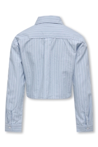ONLY KOGETTA LS PATCH SHIRT WVN soft chambray/y/d white stripe w