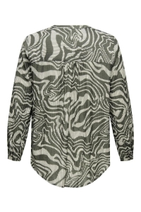 carmakoma CARITHILDA ANITA L/S SHIRT AOP kambaba/organic strokes