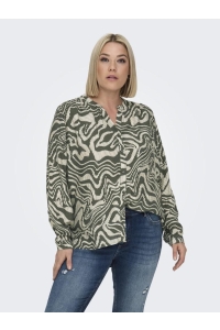 carmakoma CARITHILDA ANITA L/S SHIRT AOP kambaba/organic strokes