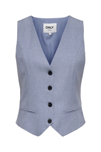 ONLY ONLLINDA S/L MEL FIT WAISTCOAT TLR : vintage indigo/melange