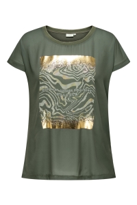 carmakoma CARKETTY LIFE SS MIX LUREX TEE JRS kambaba/dont let anyone dull you