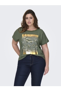 carmakoma CARKETTY LIFE SS MIX LUREX TEE JRS kambaba/dont let anyone dull you