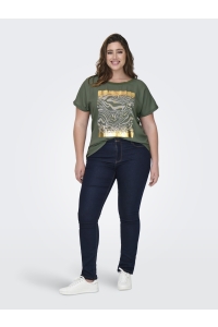 carmakoma CARKETTY LIFE SS MIX LUREX TEE JRS kambaba/dont let anyone dull you