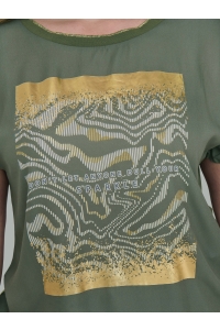 carmakoma CARKETTY LIFE SS MIX LUREX TEE JRS kambaba/dont let anyone dull you