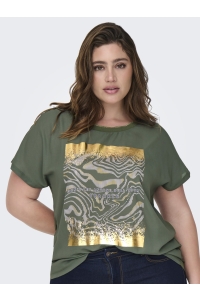 carmakoma CARKETTY LIFE SS MIX LUREX TEE JRS kambaba/dont let anyone dull you