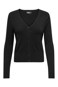 carmakoma CARVENICE LIFE LS V-NECK CARDI KNT black