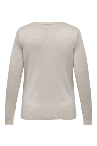 carmakoma CARVENICE LIFE LS V-NECK CARDI KNT whitecap gray/melange