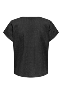 ONLY ONLASIA S/S V-NECK TOP CC JRS black/black glitter
