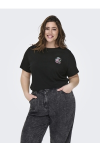 carmakoma CARBRINNA LIFE SS REG TEE JRS black/i need space