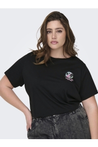 carmakoma CARBRINNA LIFE SS REG TEE JRS black/i need space