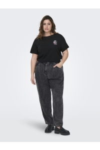 carmakoma CARBRINNA LIFE SS REG TEE JRS black/i need space