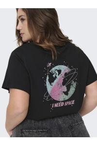 carmakoma CARBRINNA LIFE SS REG TEE JRS black/i need space