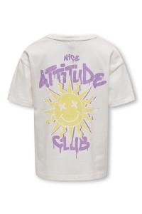 ONLY KOGJOY LIFE O-NECK SS TOP JRS cloud dancer/attitude