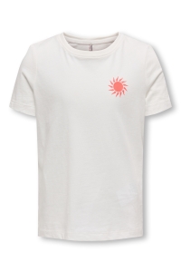 ONLY KOGHAPPY LIFE O-NECK SS TOP JRS cloud dancer/bel air
