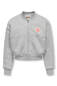 ONLY KOGLOVELY L/S OVERSIZE BOMBER SWT light grey melange/sunshine