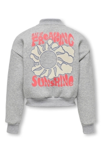 ONLY KOGLOVELY L/S OVERSIZE BOMBER SWT light grey melange/sunshine