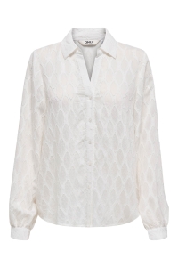 ONLY ONLNOA LS V-NECK SHIRT WVN cloud dancer