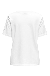 ONLY ONLMONJA S/S STUDS TEE JRS white/studs
