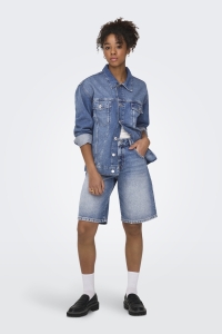 ONLY ONLMATE REG BAGGY LONG SHORTS DNM N: medium blue denim