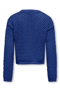 ONLY KOGDONNA LIFE LS O-NECK OPEN STRUC : mazarine blue