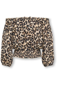 ONLY KOGGLOW LIFE OFF SHOULDER TOP AOP W: black/clara leo