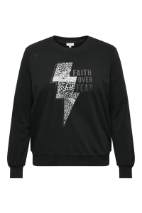 carmakoma CARRUNA L/S O-NECK CC SWT JRS black/lightning leo