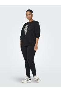 carmakoma CARRUNA L/S O-NECK CC SWT JRS black/lightning leo