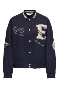 ONLY ONLCHARA L/S BASEBALL JACKET XT PNT night sky/whitecap gray