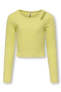ONLY KOGNESSA LIFE LS CONTRAST CUTOUT TO: lima bean/cut out shoulder