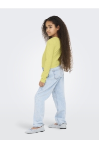 ONLY KOGNESSA LIFE LS CONTRAST CUTOUT TO: lima bean/cut out shoulder
