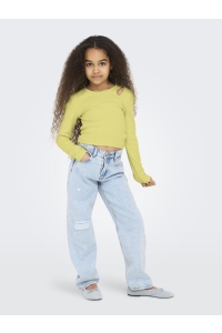 ONLY KOGNESSA LIFE LS CONTRAST CUTOUT TO: lima bean/cut out shoulder