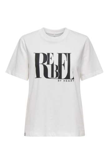 ONLY ONLLEONA S/S TEXT EMB. TOP BOX JRS