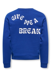 ONLY KOGCAMINE L/S OVERSIZE O-NECK CS SW: mazarine blue/break/cloud dancer