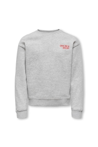 ONLY KOGCAMINE L/S OVERSIZE O-NECK CS SW: light grey melange/break/mars re